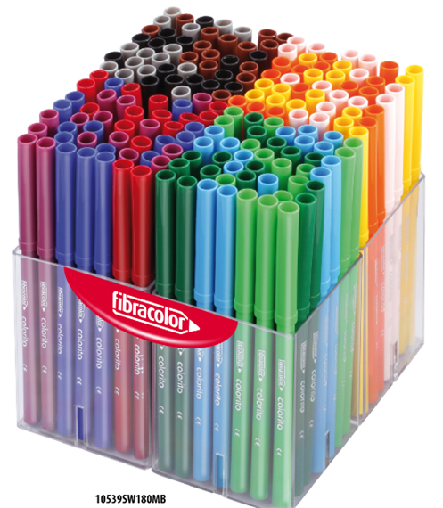 Pack Ecole de 144 feutres Fibracolor Colorito pointe fine